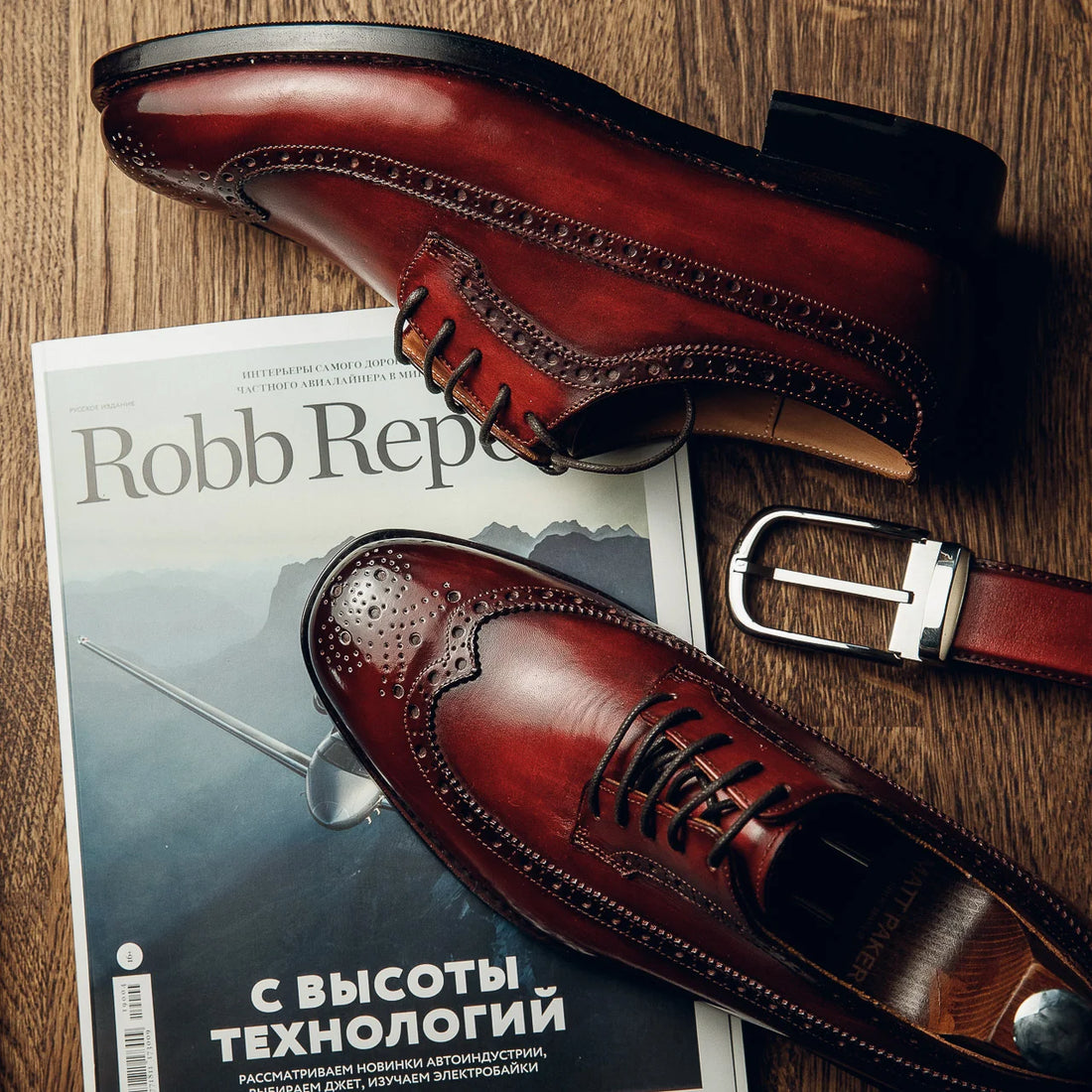 BURGUNDY LONGWING DERBY | PATINA FINISH