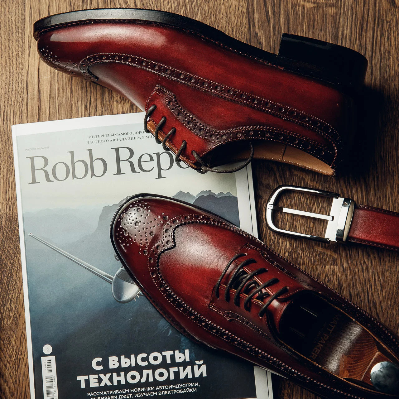BURGUNDY LONGWING DERBY | PATINA FINISH