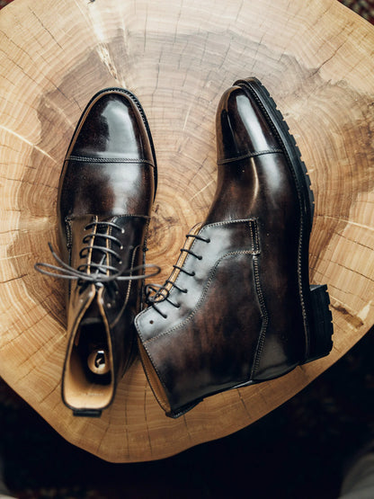ED199 | PIANO WALNUT CAPTOE BOOTS