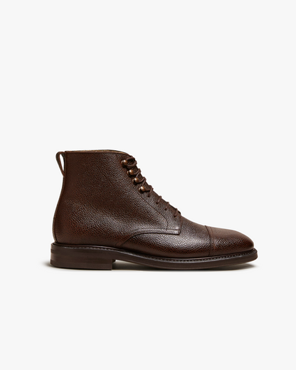 PRESTON | BROWN LACES CALF LEATHER BOOTS