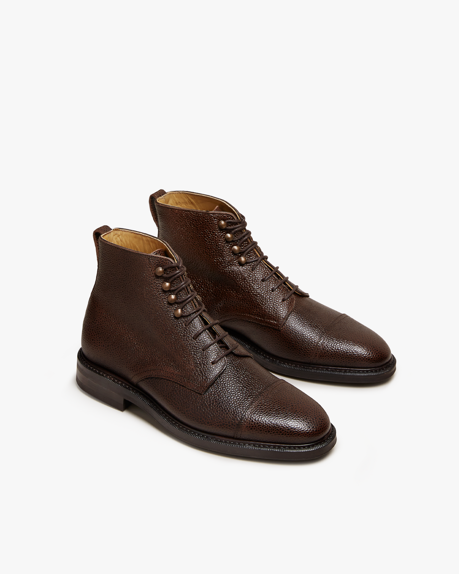 PRESTON | BROWN LACES CALF LEATHER BOOTS
