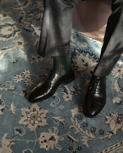 FABIO | BLACK CALF LEATHER LACE UPS