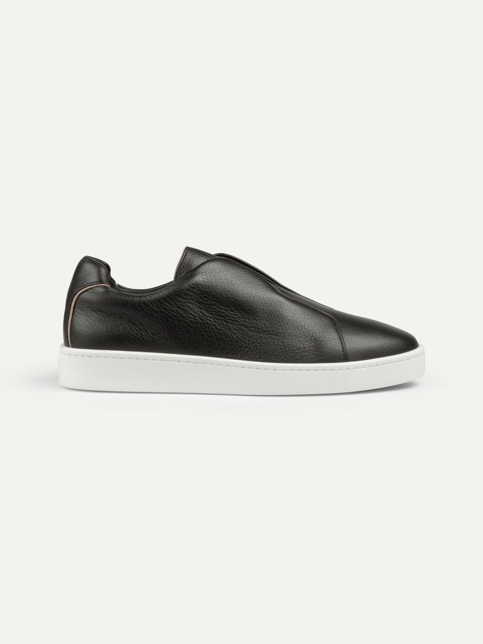 BLACK LEATHER SNEAKER