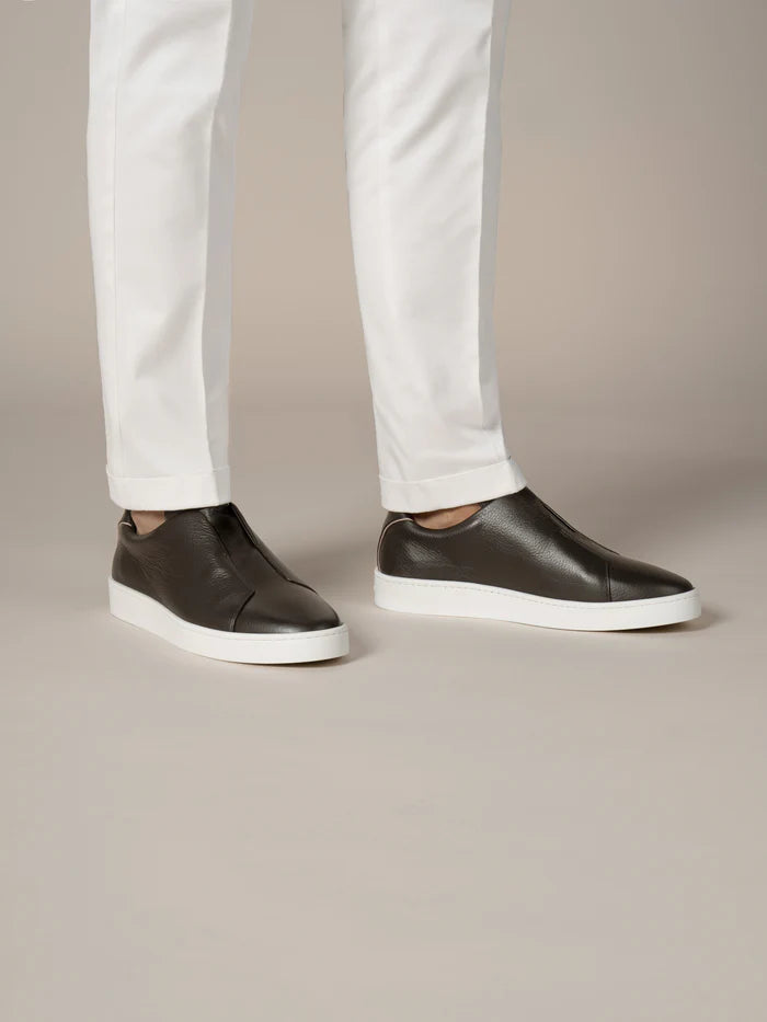 BROWN LEATHER SNEAKER