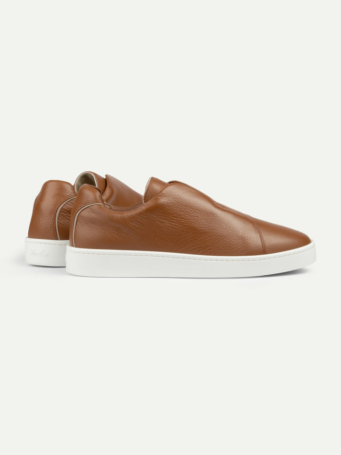 BROWN LEATHER SNEAKER