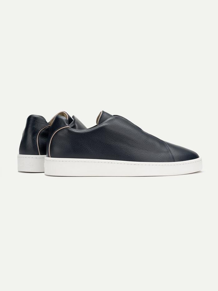 DARK NAVY LEATHER SNEAKER