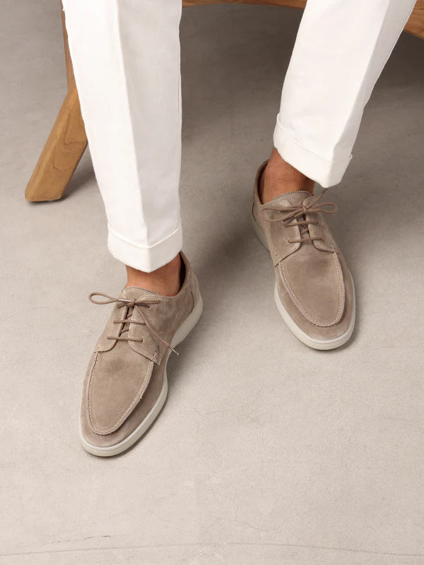 BOAT SHOES | LIGHT GREY SUEDE