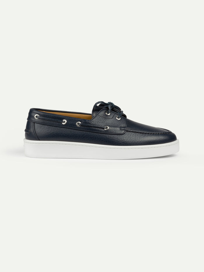 NAVY BLUE LEATHER SNEAKER