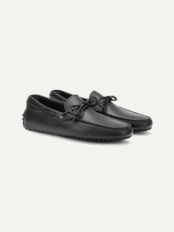 Black Leather Driving Shoes