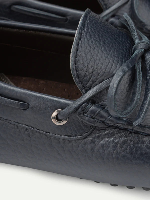 Navy Leather Driving Shoes