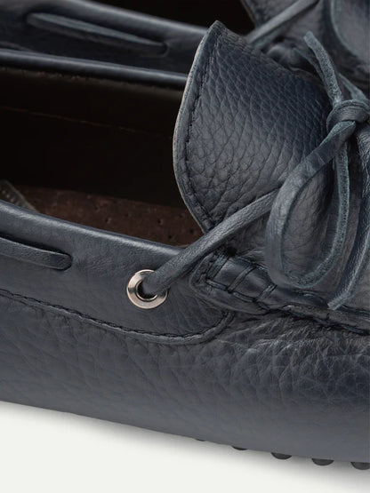 Navy Leather Driving Shoes