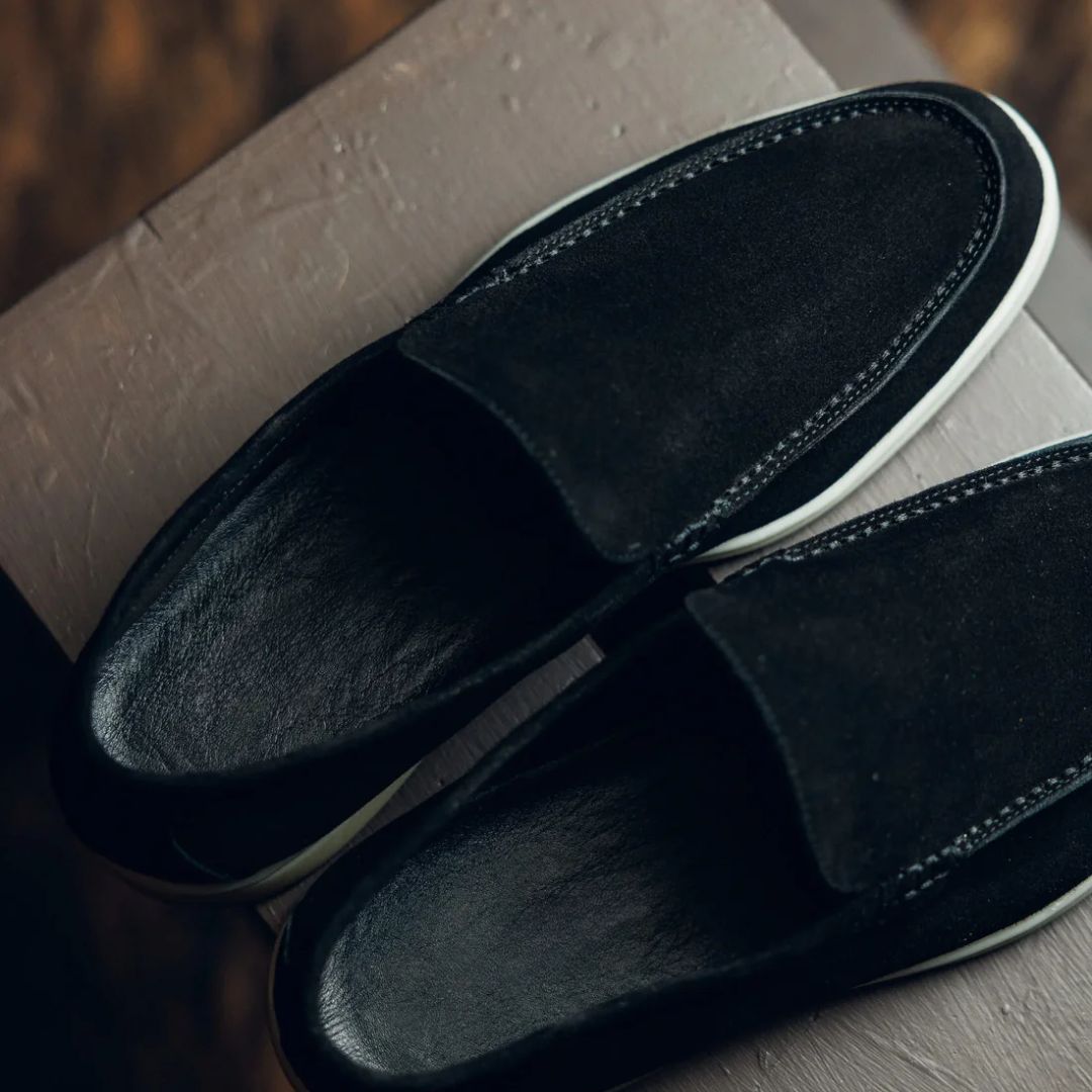 BLACK SUEDE LOAFERS  | PATINA SUEDE