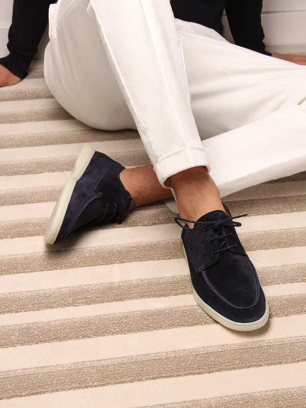 BOAT SHOES | NAVY BLUE SUEDE