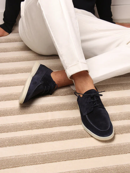 BOAT SHOES | NAVY BLUE SUEDE