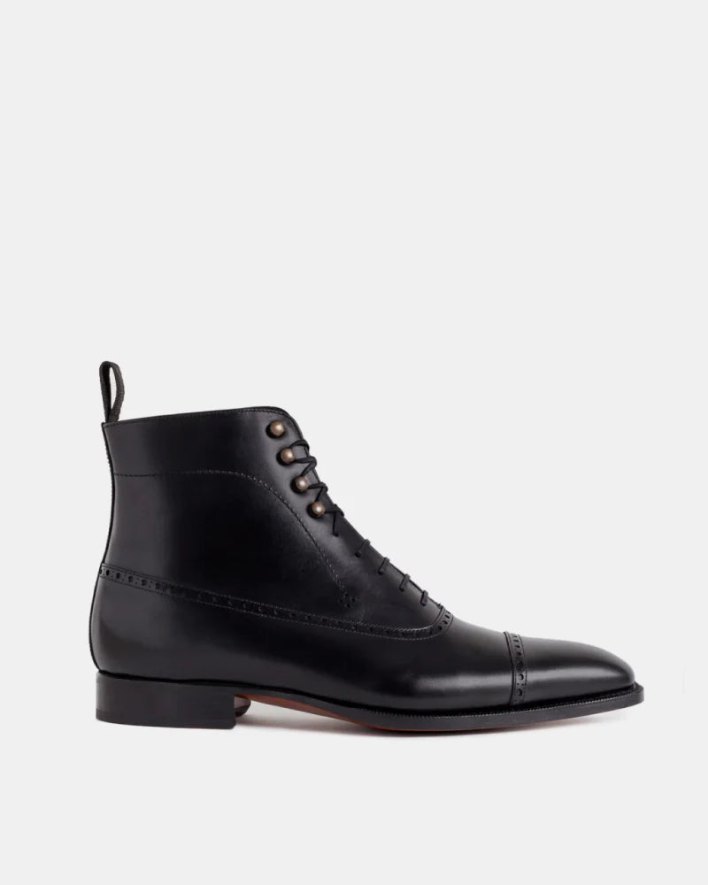 BROGUE BOOTS | BLACK CRUST LEATHER