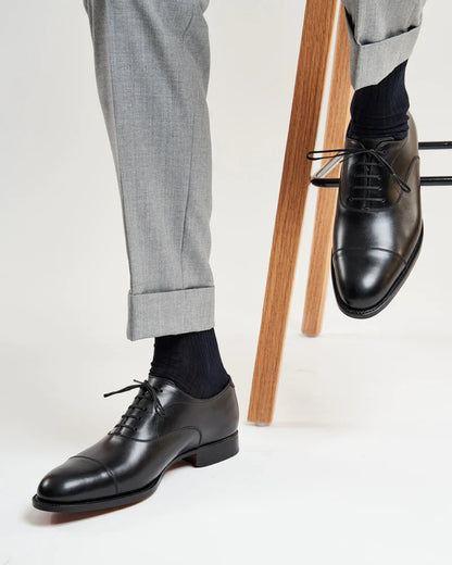 Black Cap Toe Oxford Dress Shoe