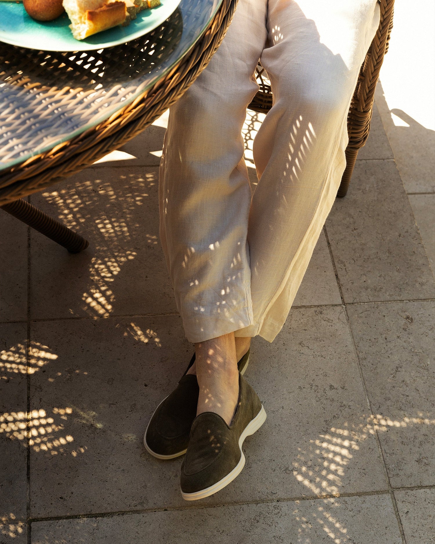 EMPORIO | MOSS GREEN SUEDE LOAFER