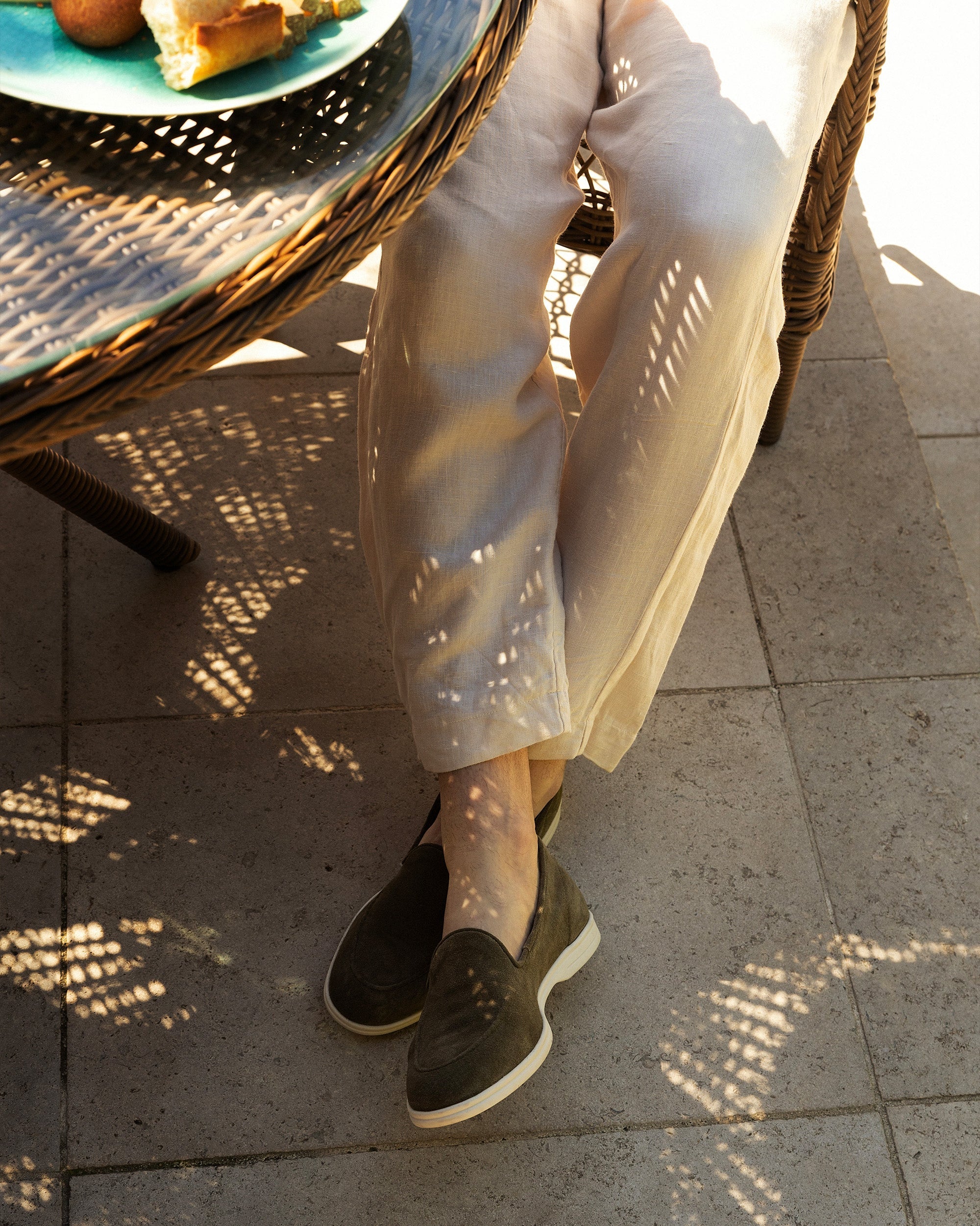 EMPORIO | MOSS GREEN SUEDE LOAFER