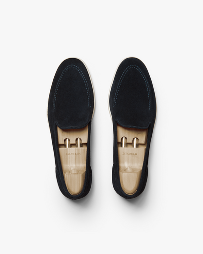 BRANNO | NAVY BLUE SUEDE LOAFER