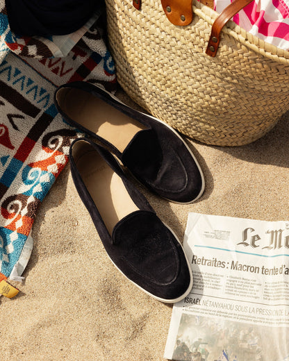 BRANNO | NAVY BLUE SUEDE LOAFER
