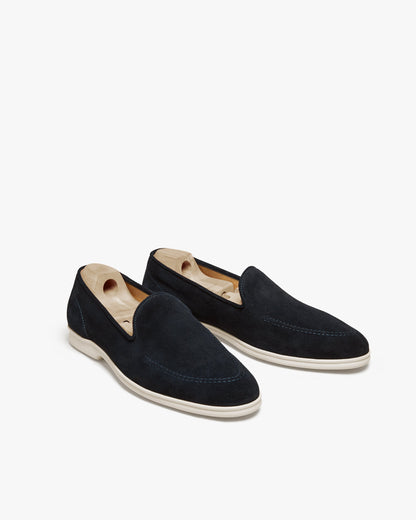 BRANNO | NAVY BLUE SUEDE LOAFER