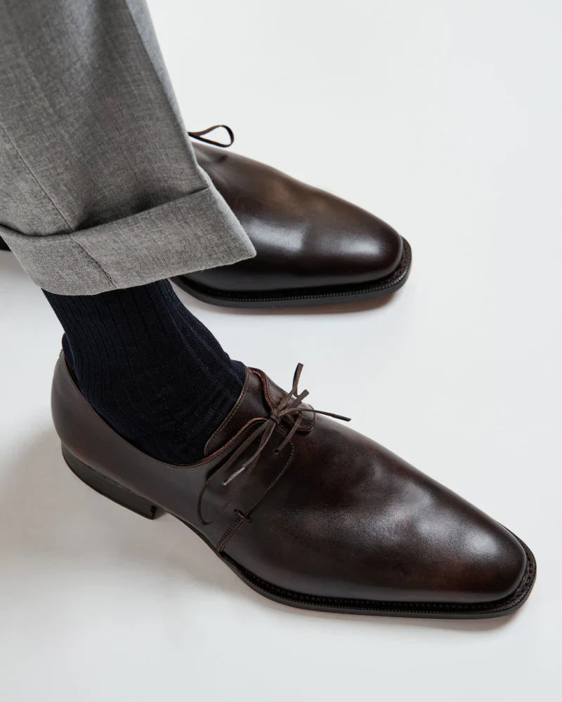 BROWN LEATHER DERBY | THE OFFICE WEAR COLLECTION