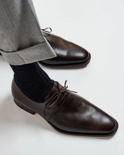 BROWN LEATHER DERBY | THE OFFICE WEAR COLLECTION