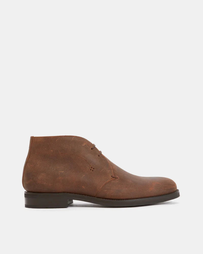 SUEDE CHUKKA BOOTS | WAXED BROWN SUEDE