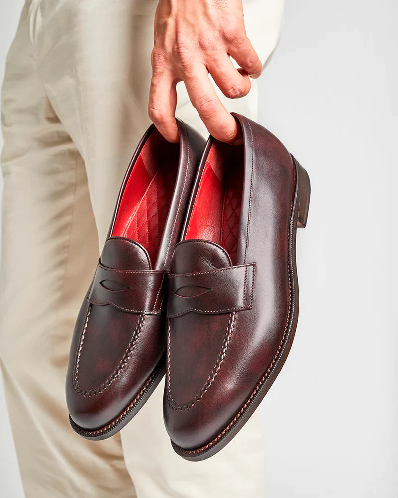 CHERRY TWO-TONE PENNY LOAFERS | THE OFFICE WEAR COLLECTION