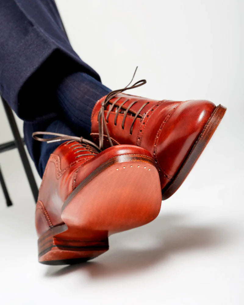COGNAC BROGUE OXFORDS  | THE OFFICE WEAR COLLECTION