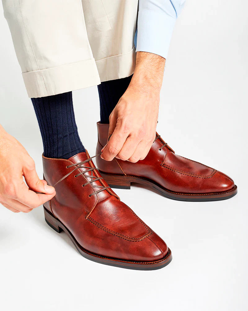 COGNAC DERBY BOOTS | OFFICE WEAR COLLECTION