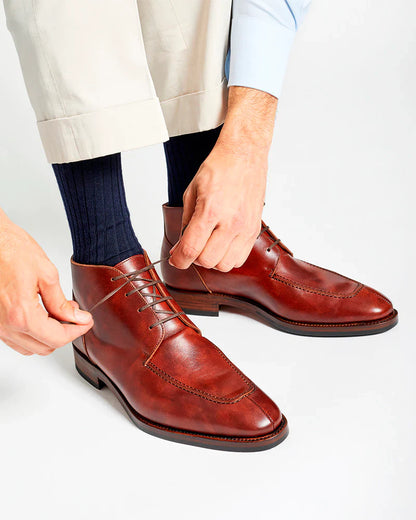 COGNAC DERBY BOOTS | OFFICE WEAR COLLECTION