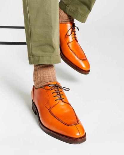 MUSTARD LEATHER DERBY | THE OFFICE WEAR COLLECTION