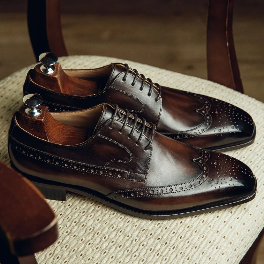 DERBY WINGTIP  BROGUES WALNUT | PATINA FINISH