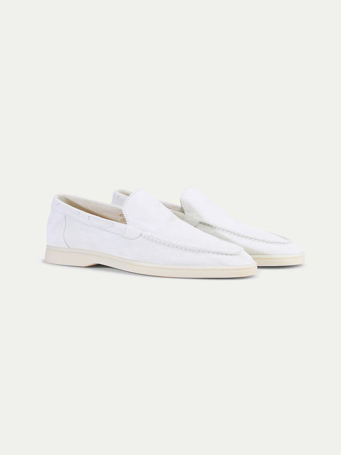 YACHT LOAFERS | WHITE SUEDE