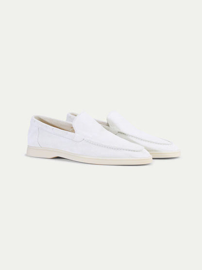 YACHT LOAFERS | WHITE SUEDE