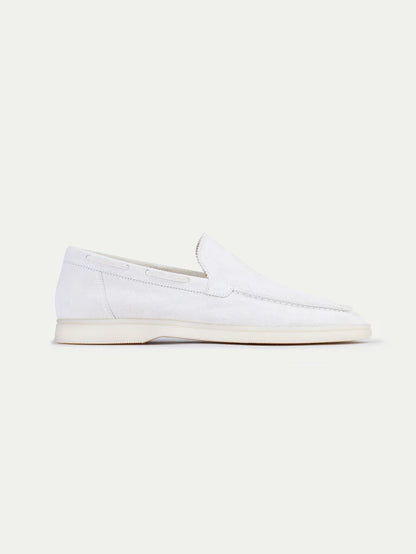 YACHT LOAFERS | WHITE SUEDE