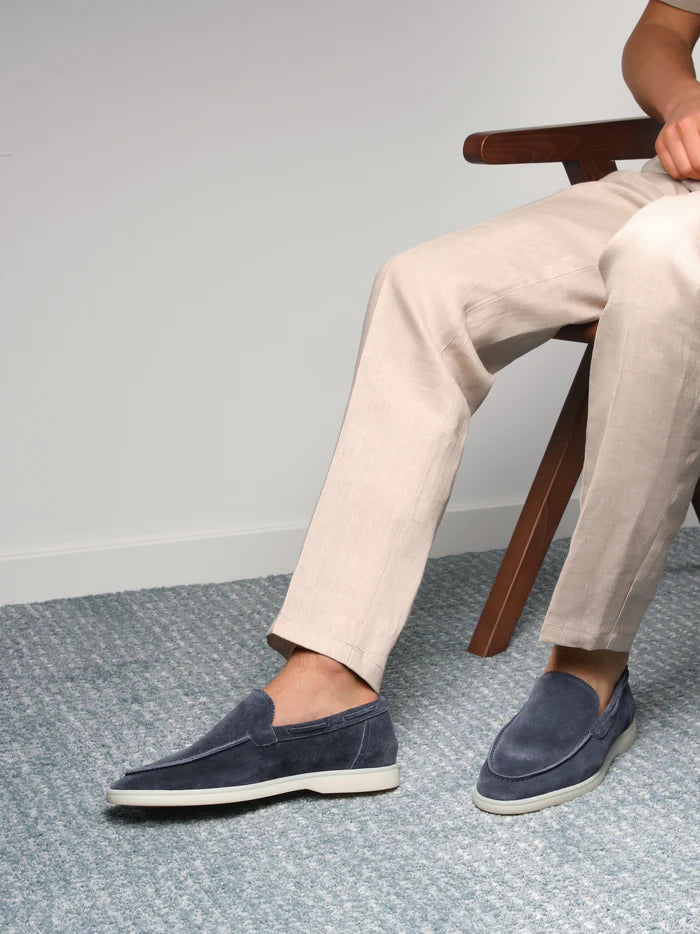YACHT LOAFERS | STEEL BLUE SUEDE