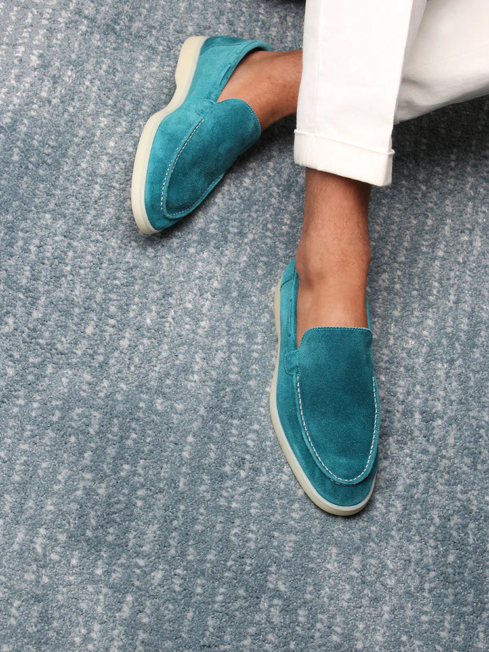 YACHT LOAFERS | AQUAMARINE SUEDE