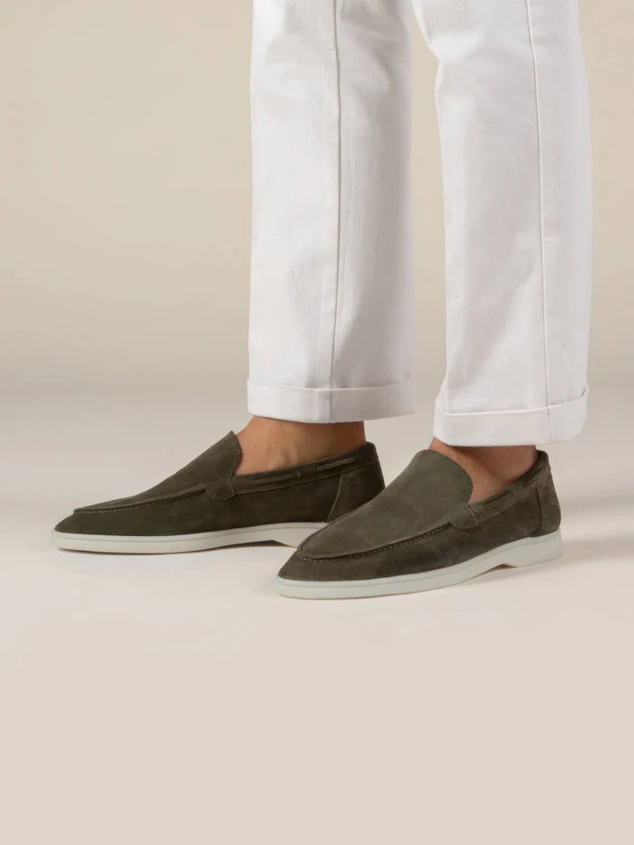 YACHT LOAFERS | OLIVE SUEDE