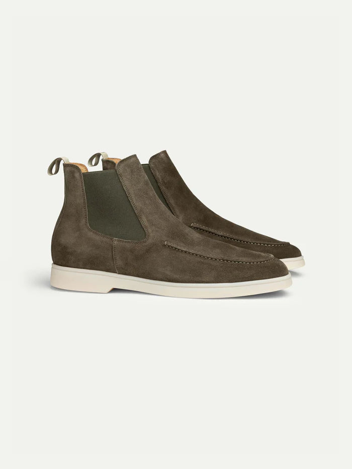 CITY CHELSEA BOOTS | OLIVE SUEDE