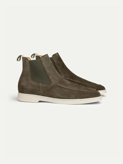 CITY CHELSEA BOOTS | OLIVE SUEDE