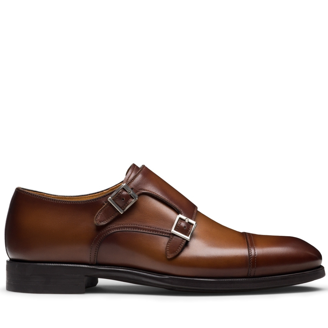 LUKAS | TAN LEATHER MONKSTRAPS