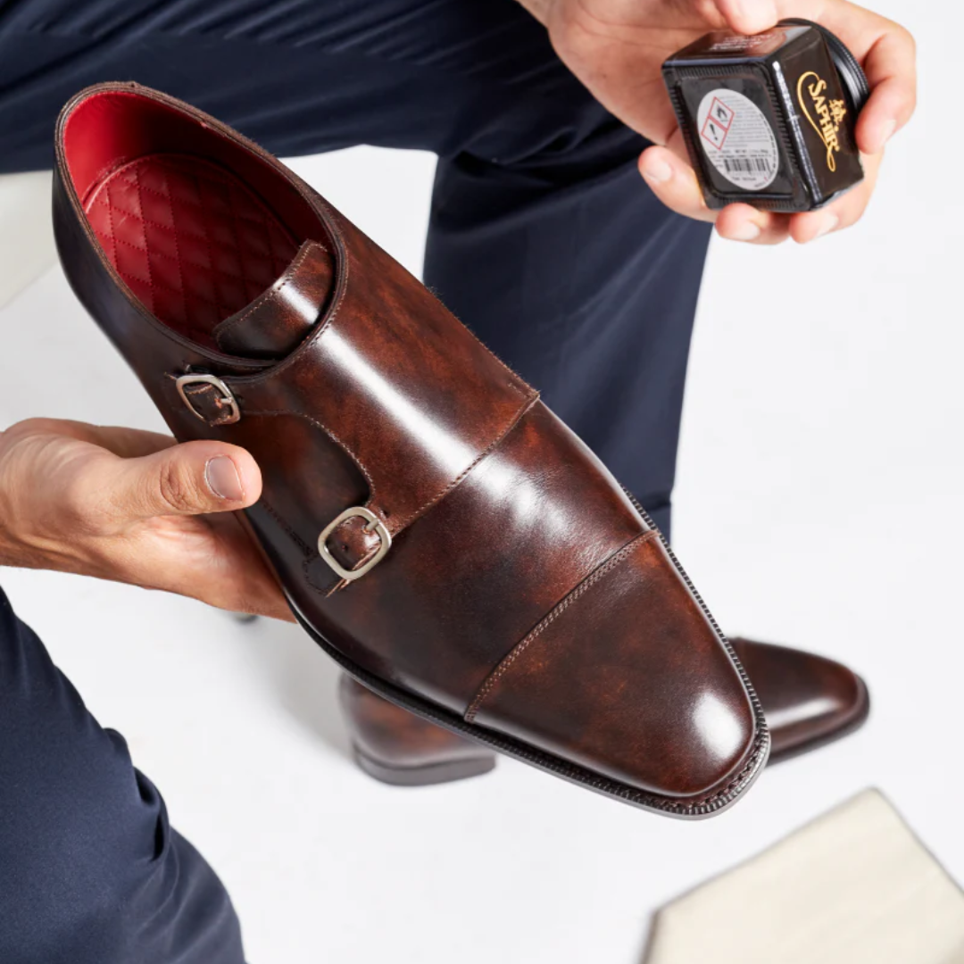 MARCUS | BROWN DUAL SHADE MONKSTRAPS