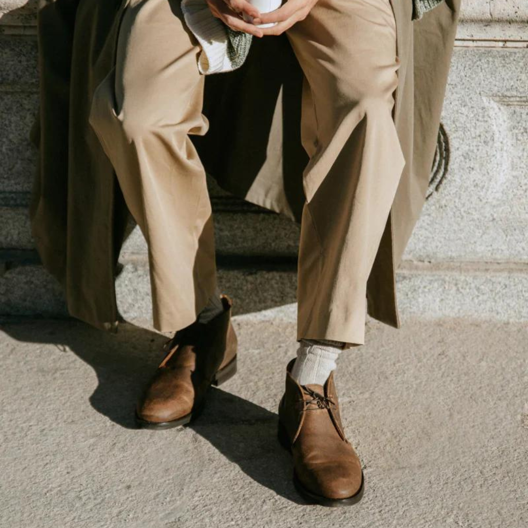 SUEDE CHUKKA BOOTS | WAXED BROWN SUEDE