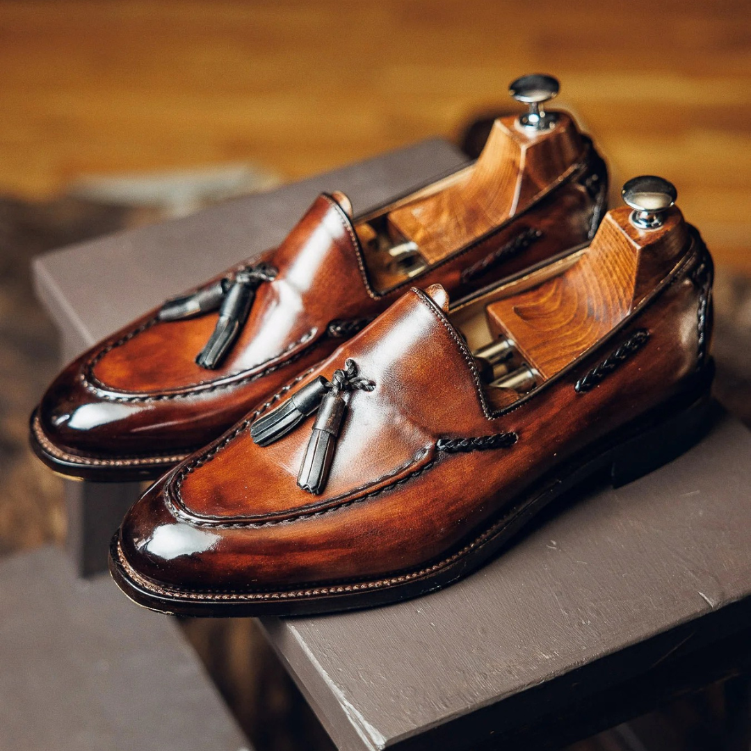 TASSEL LOAFERS RED-BROWN| PATINA FINISH
