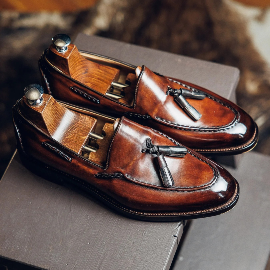 TASSEL LOAFERS RED-BROWN| PATINA FINISH