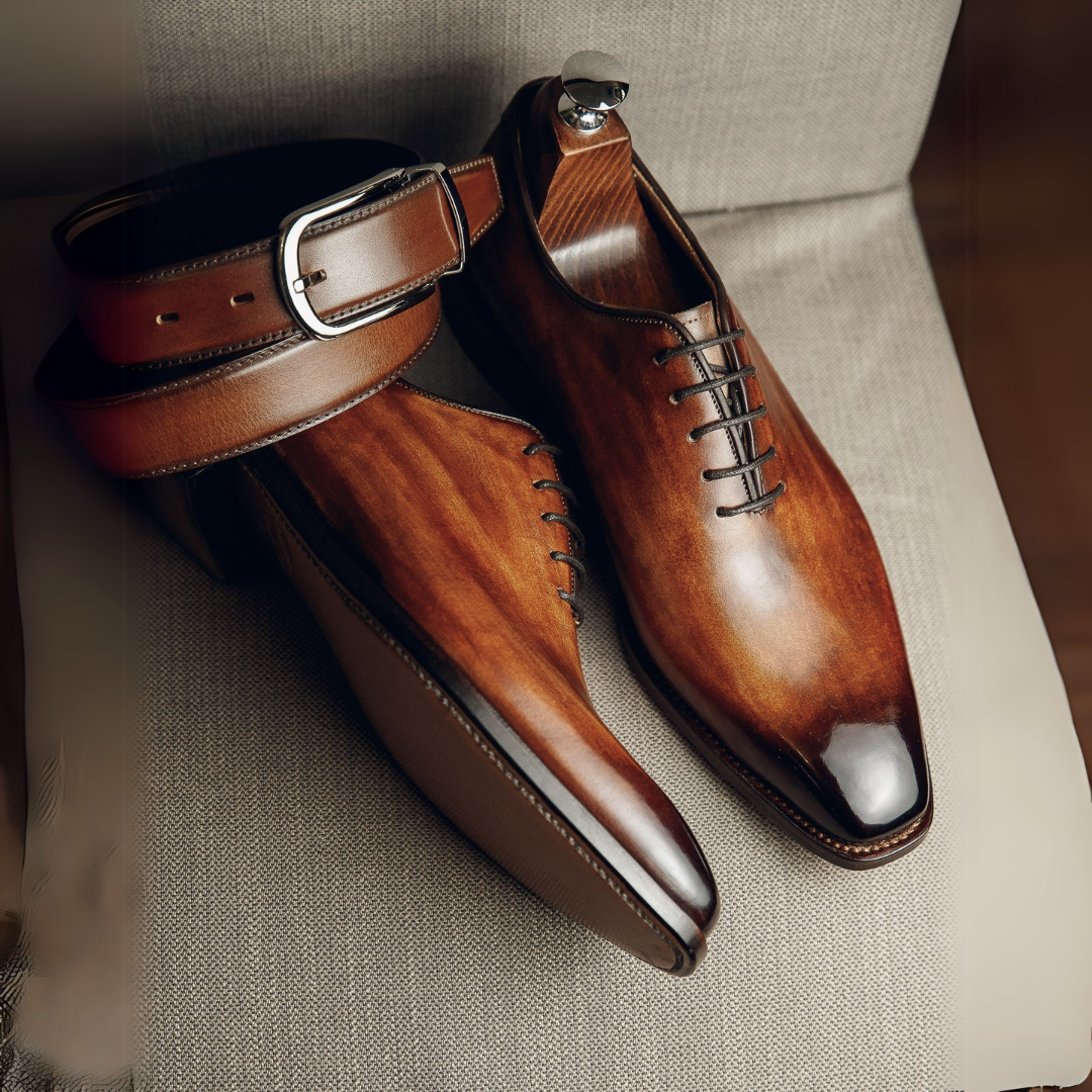 BROWN ONE- PIECE OXFORDS | PATINA FINISH