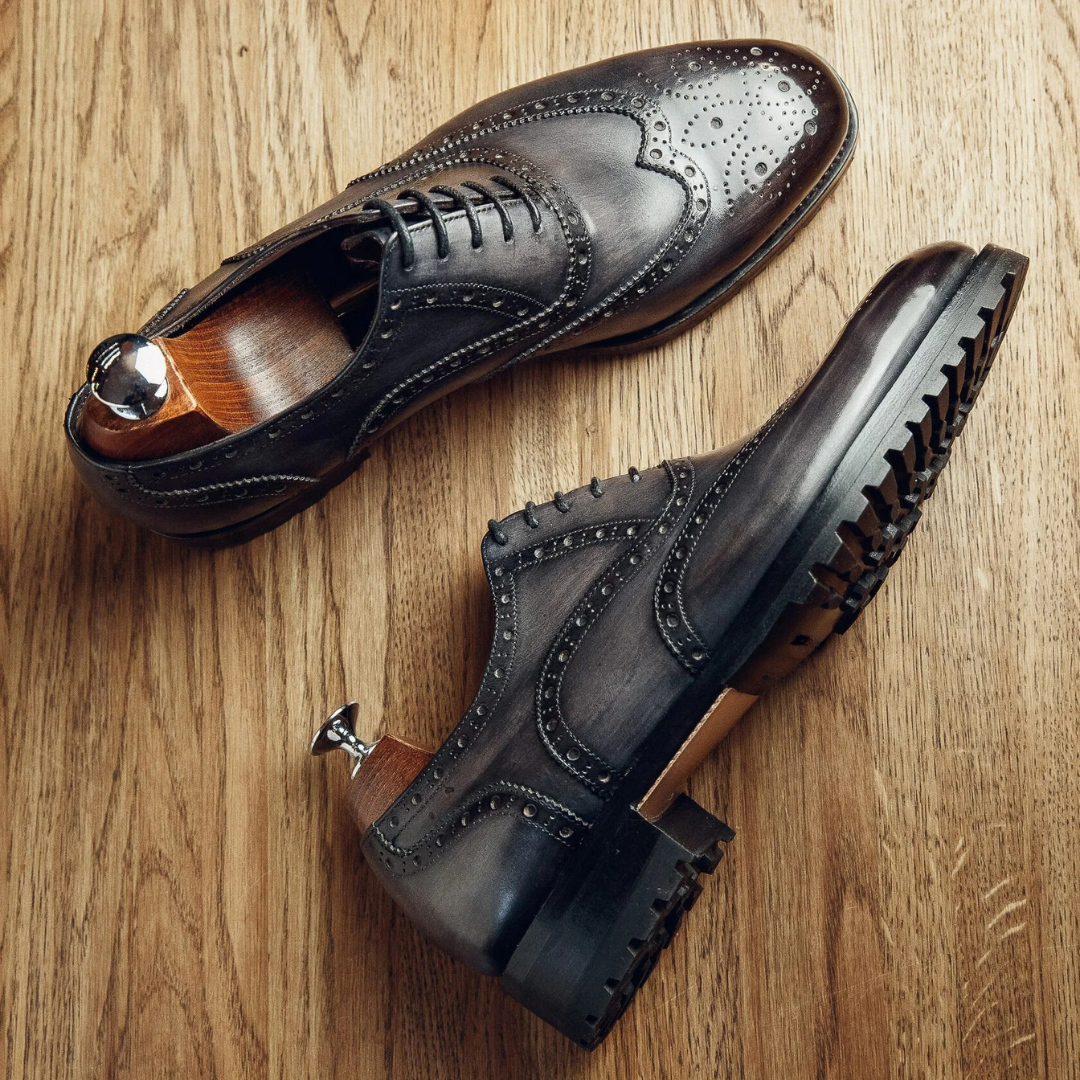 BROGUE OXFORDS GREY | PATINA FINISH