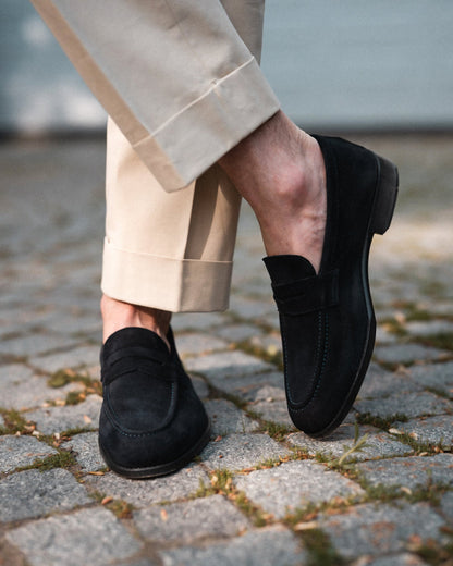 PRESTIGE | NAVY BLUE SUEDE LEATHER LOAFER
